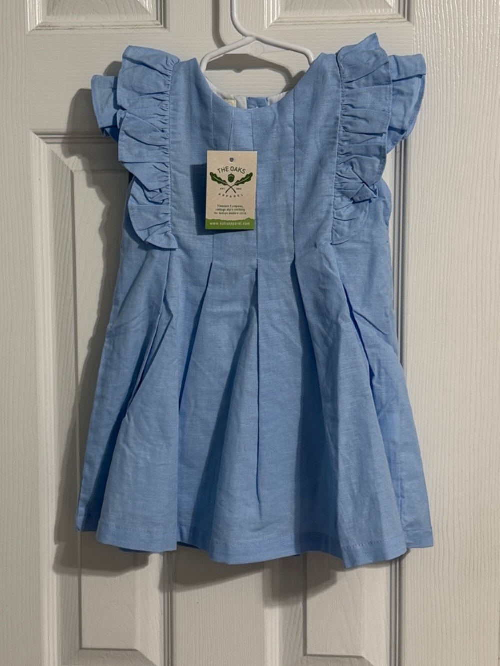 The Oaks Girls' Light Blue Ruffle Sleeve Dress NWT size 2T